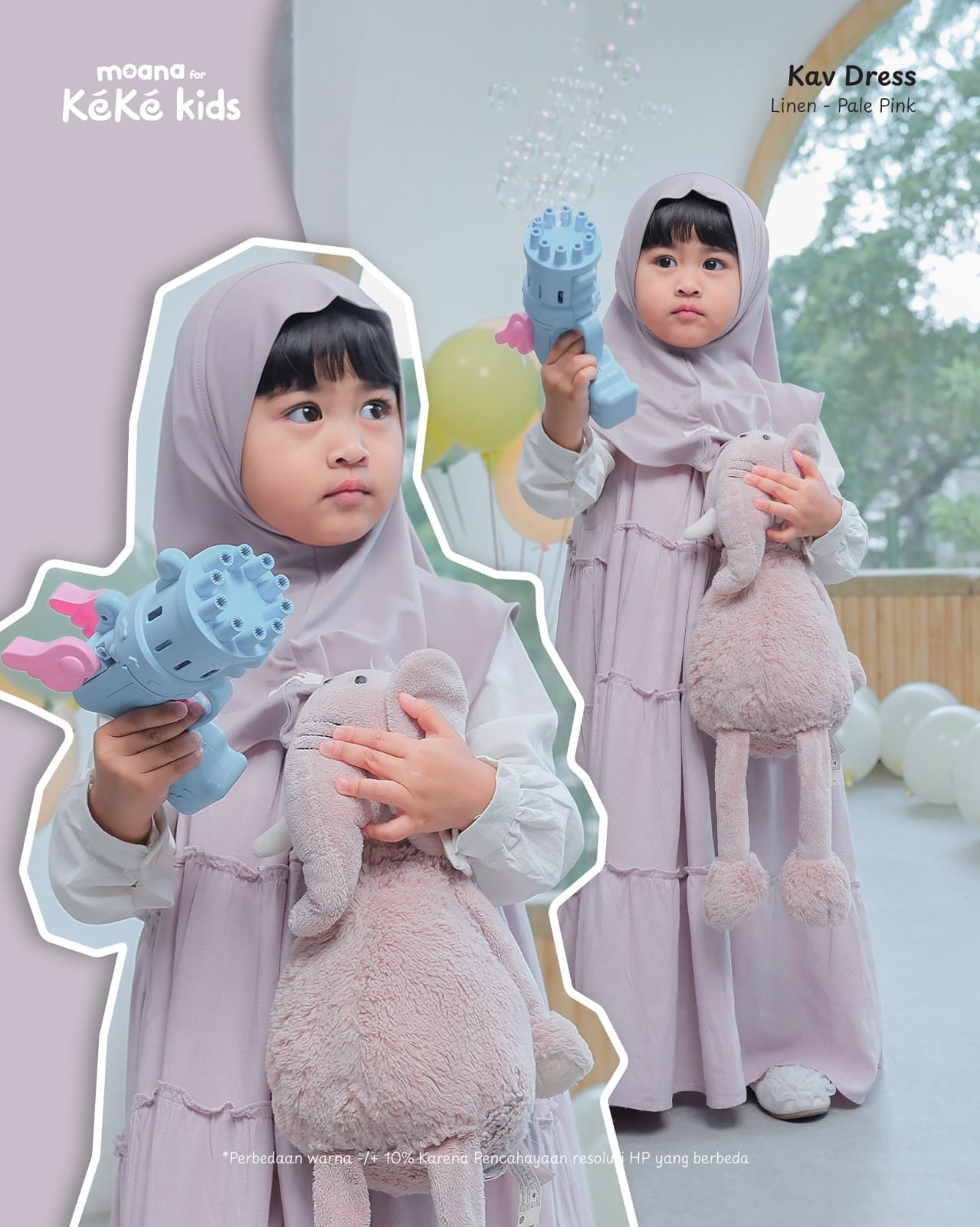 KEKE KIDS DK DL KAV DRESS PALE PINK