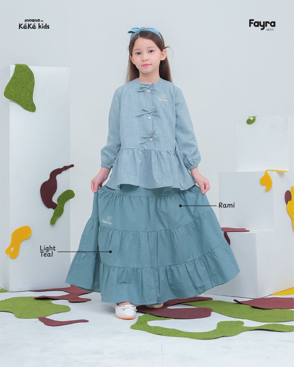KEKE KIDS RA DL FAYRA SKIRT LIGHT TEAL