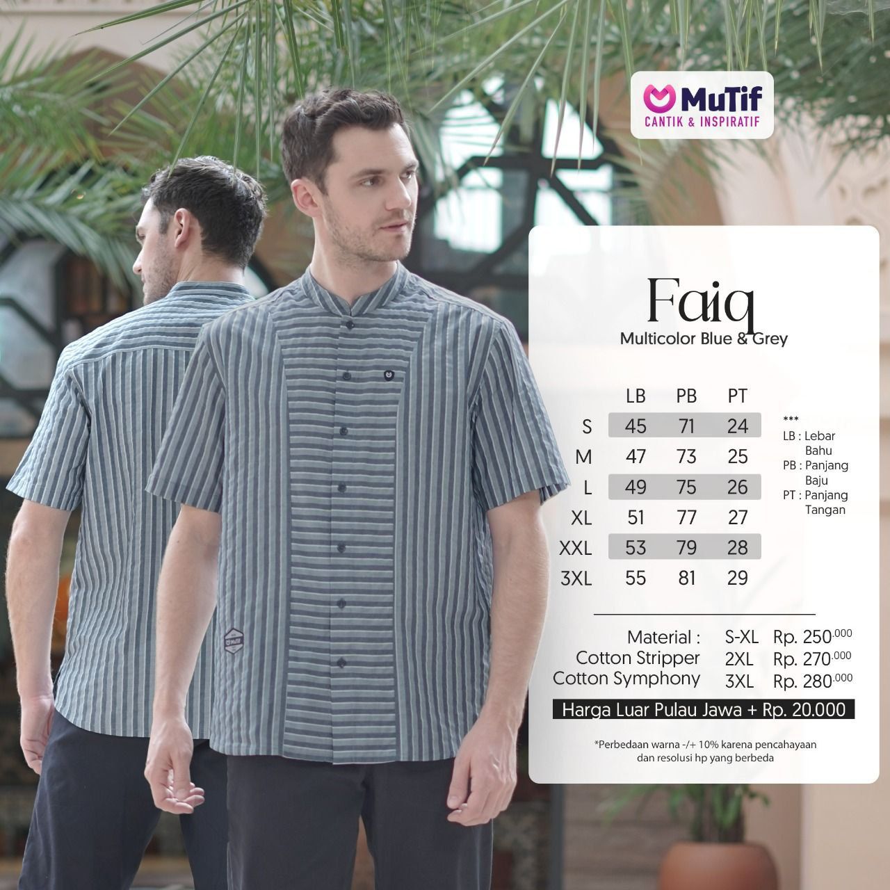 MUTIF FAIQ MIRAGE GREY - STRIPER FLINT