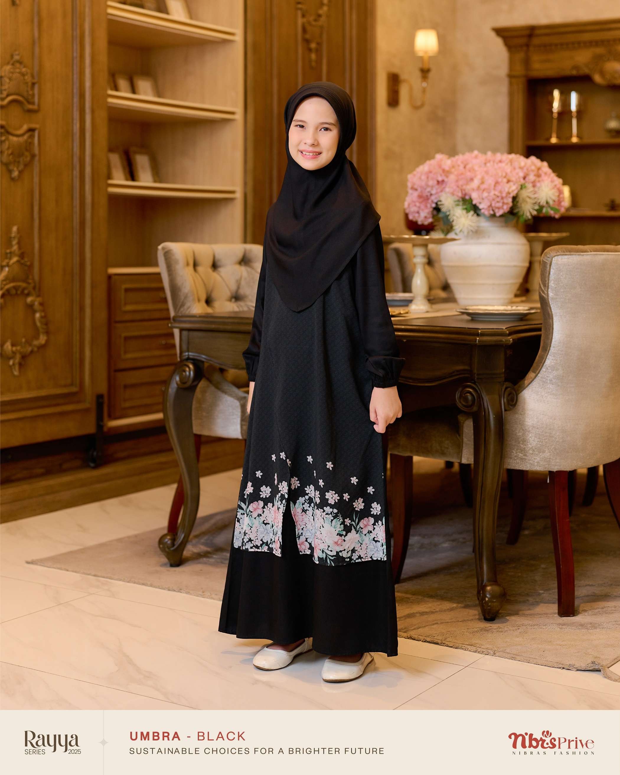 NIBRAS UMBRA GAMIS ANAK BLACK