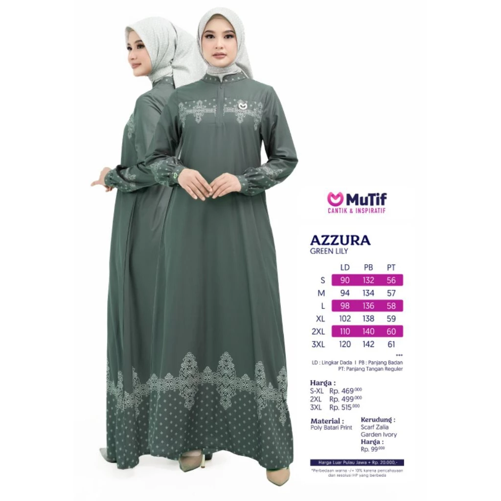 MUTIF AZZURA GREEN LILY