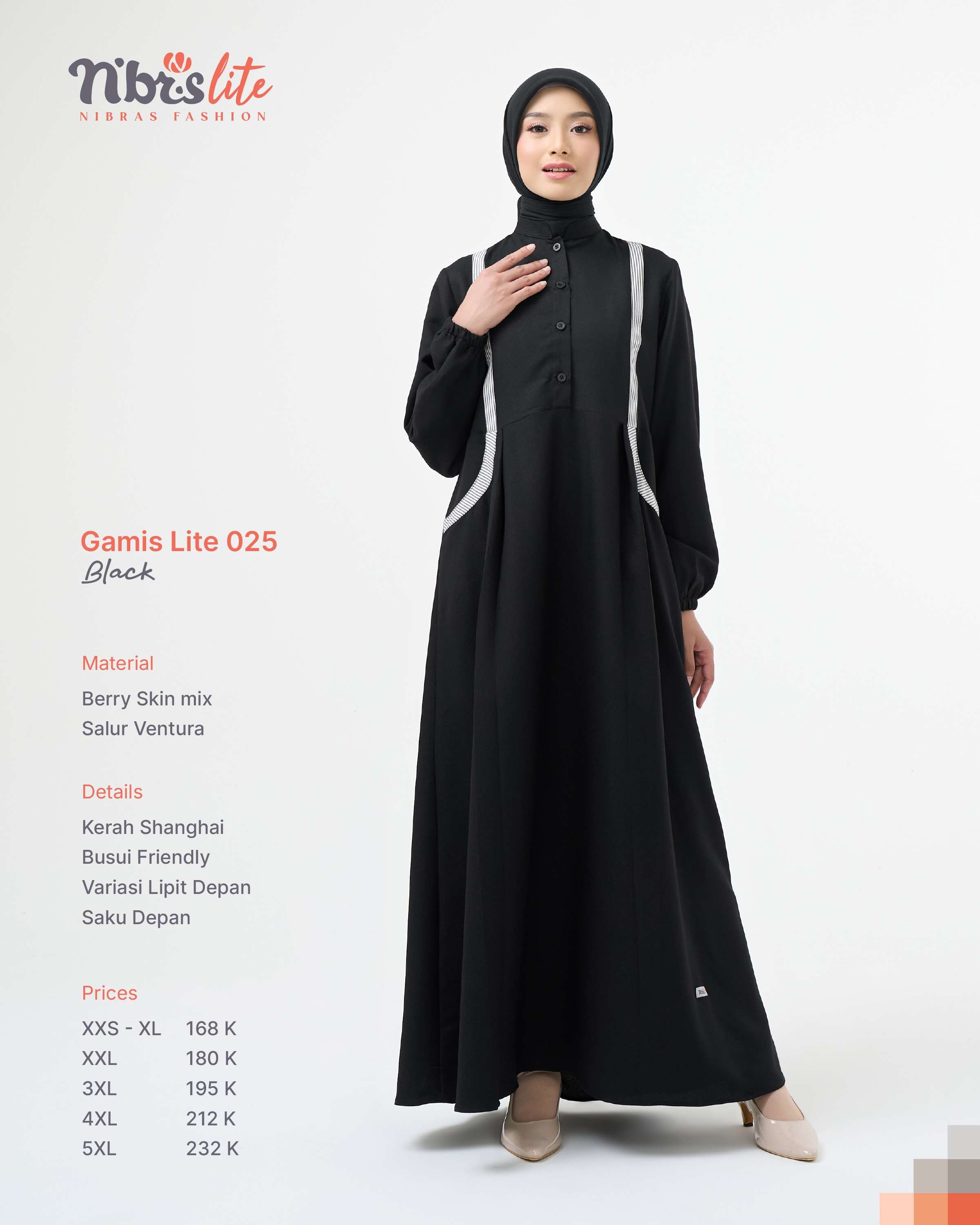NIBRAS GAMIS LITE 025 BLACK