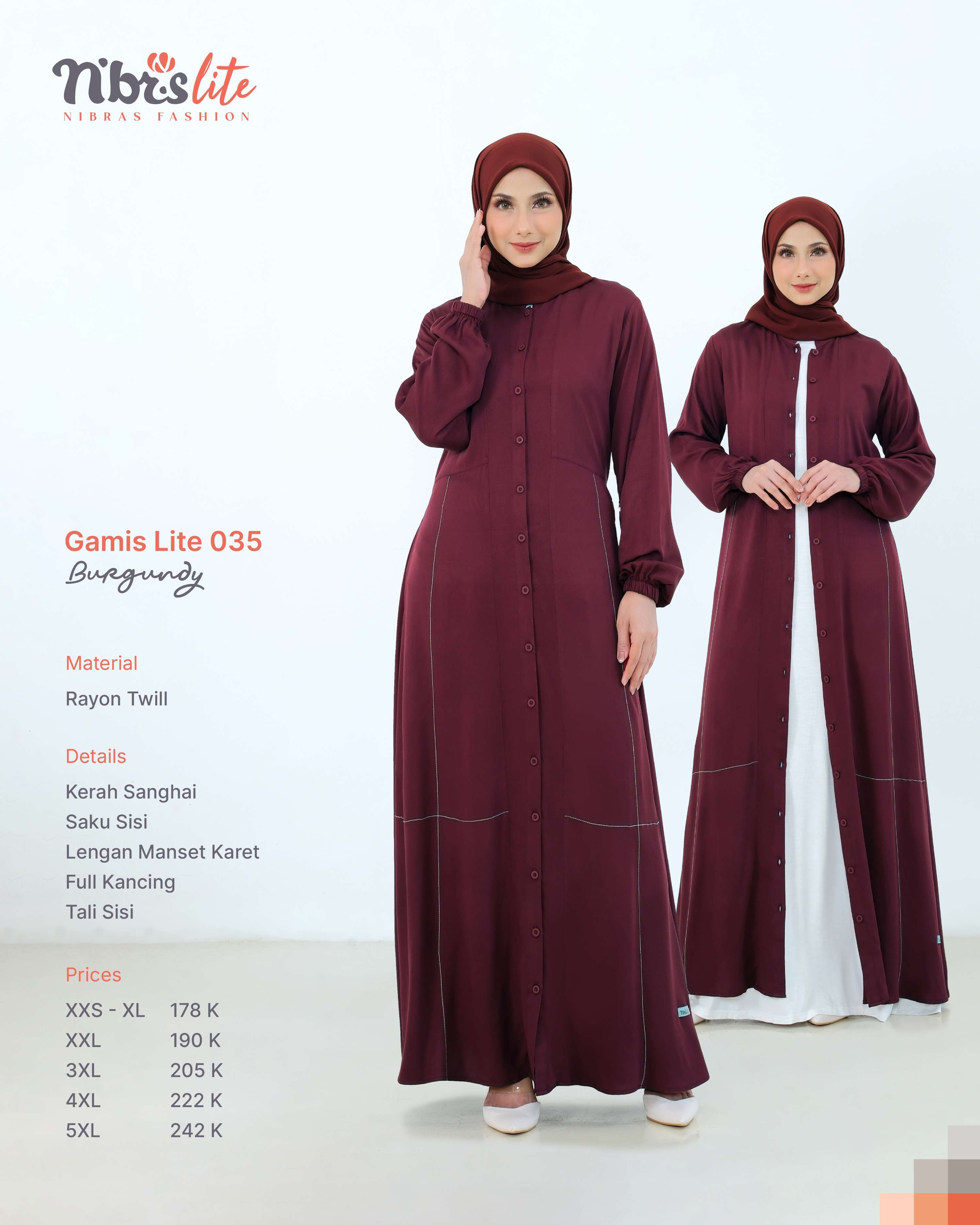 NIBRAS GAMIS LITE 035 BURGUNDY