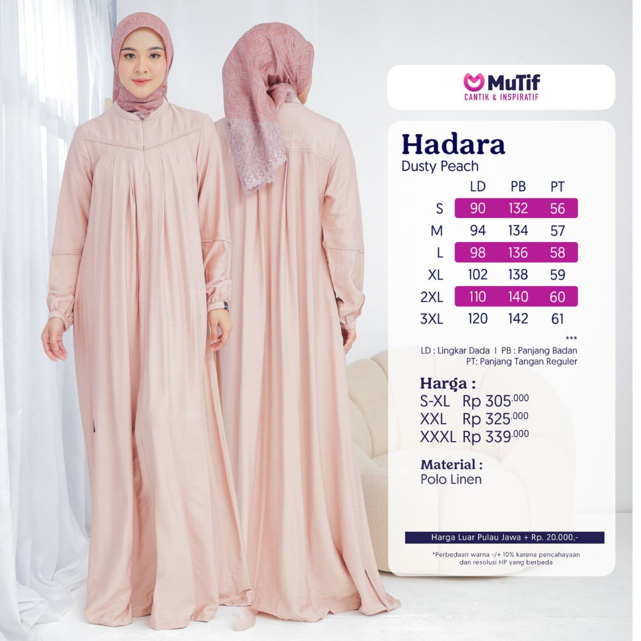 MUTIF HADARA DUSTY PEACH
