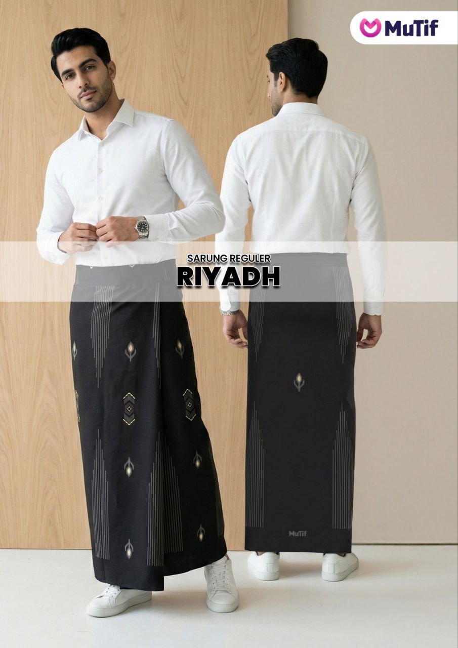 MUTIF SARUNG TENUN RIYADH BLACK GRADE B
