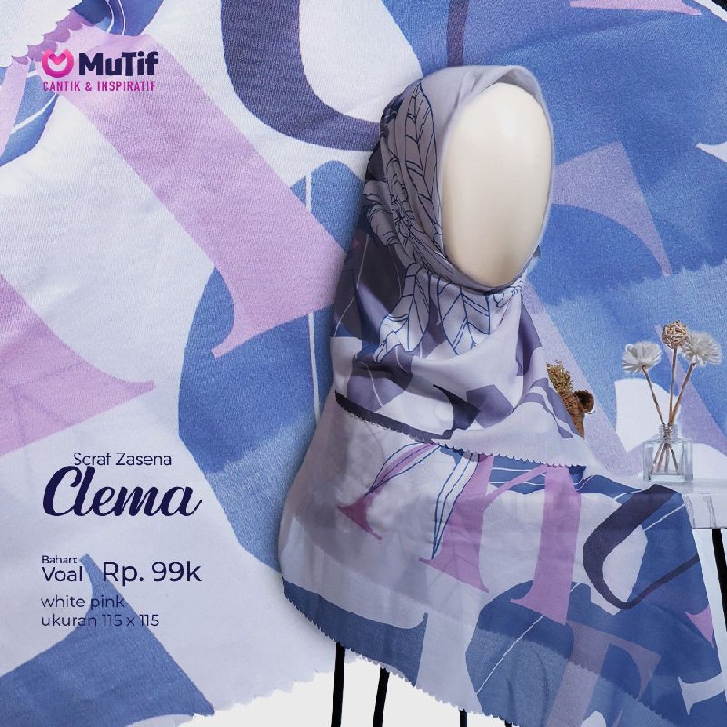 MUTIF SCR ZASENNA CLEMA WHITE PINK (CM)