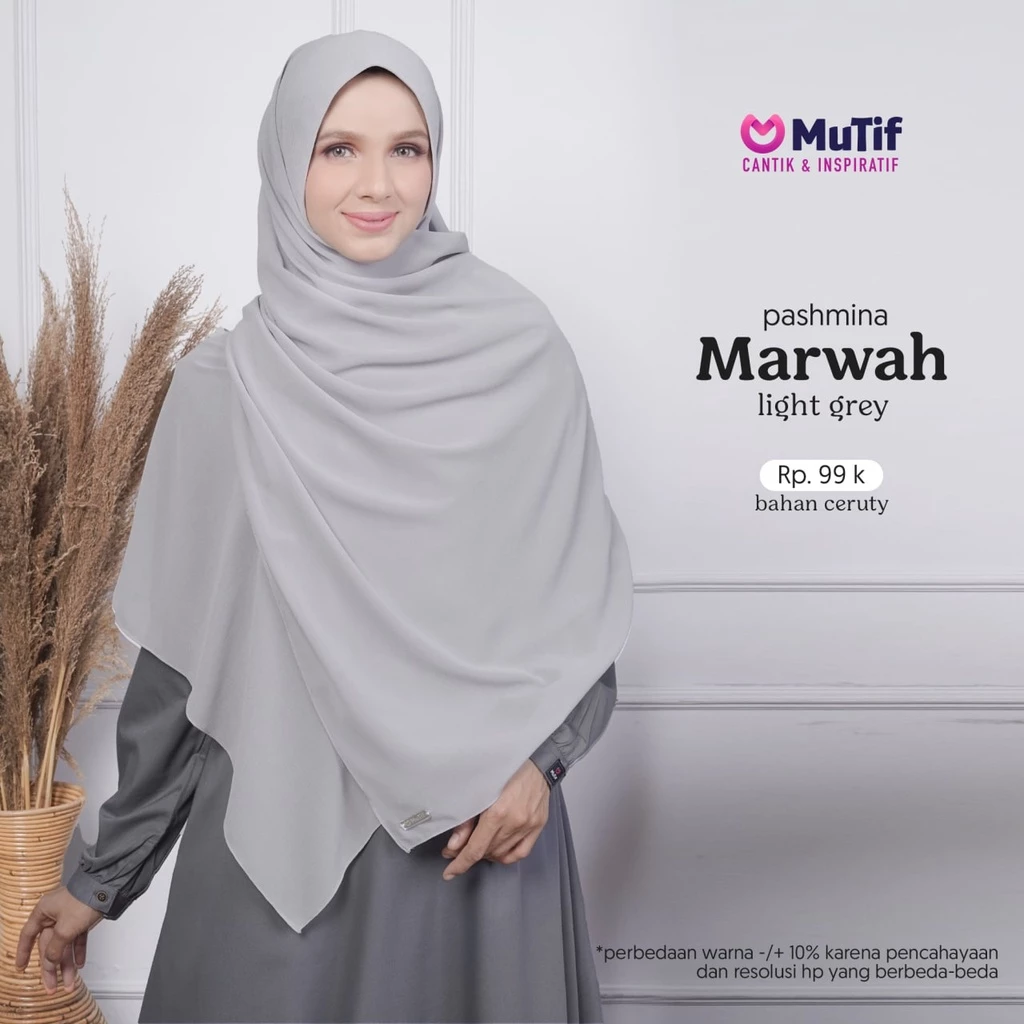 MUTIF PASHMINA MARWAH LIGHT GREY