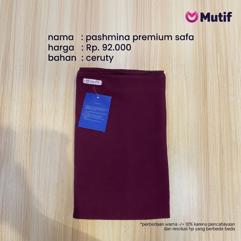 MUTIF PASHMINA PREMIUM SAFA MAROON