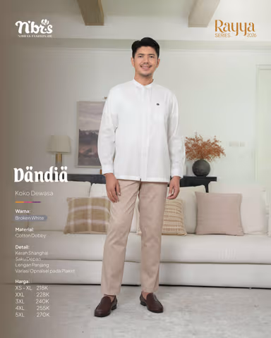 NIBRAS DANDIA KOKO PANJANG BROKEN WHITE