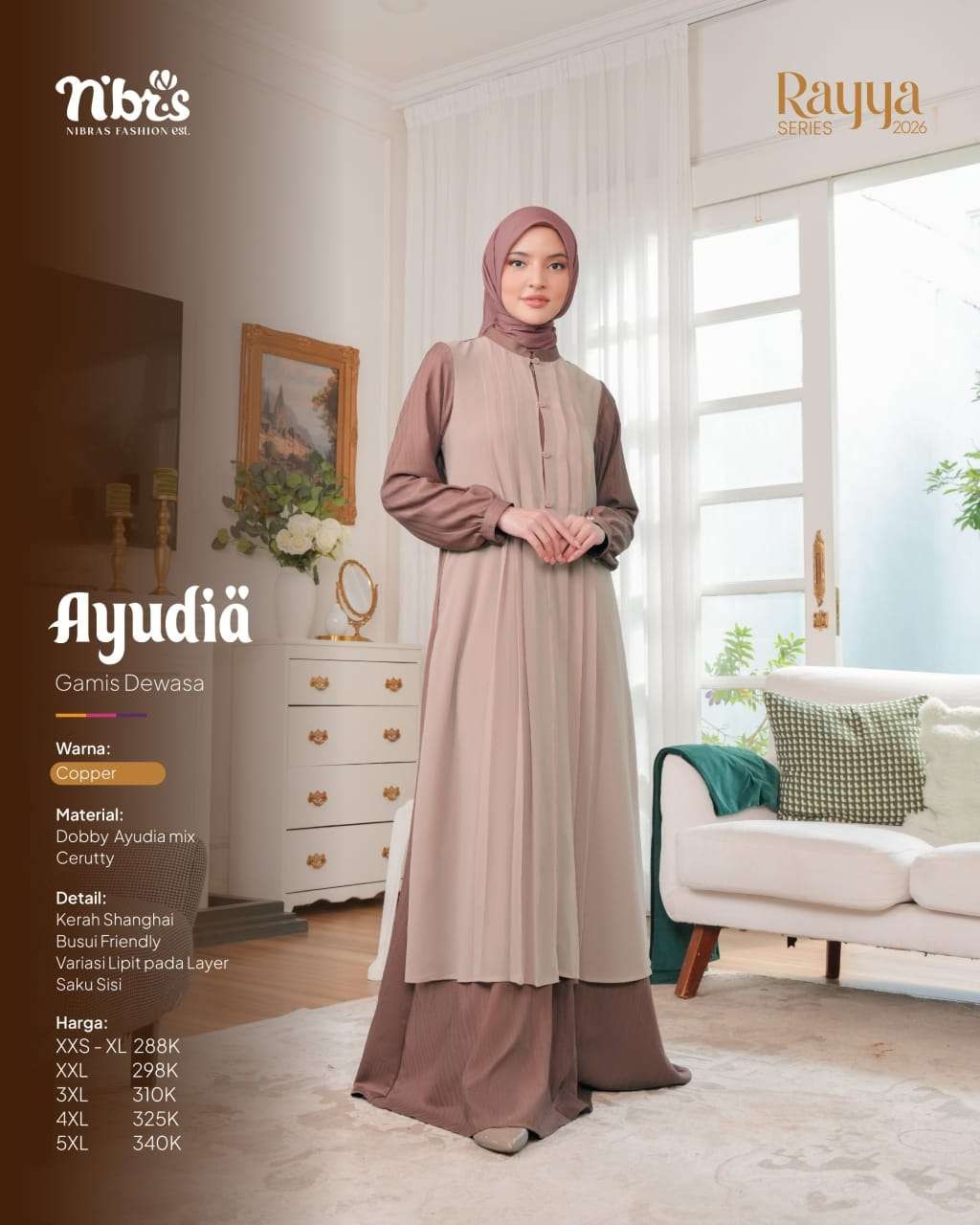 NIBRAS AYUDIA GAMIS COPPER