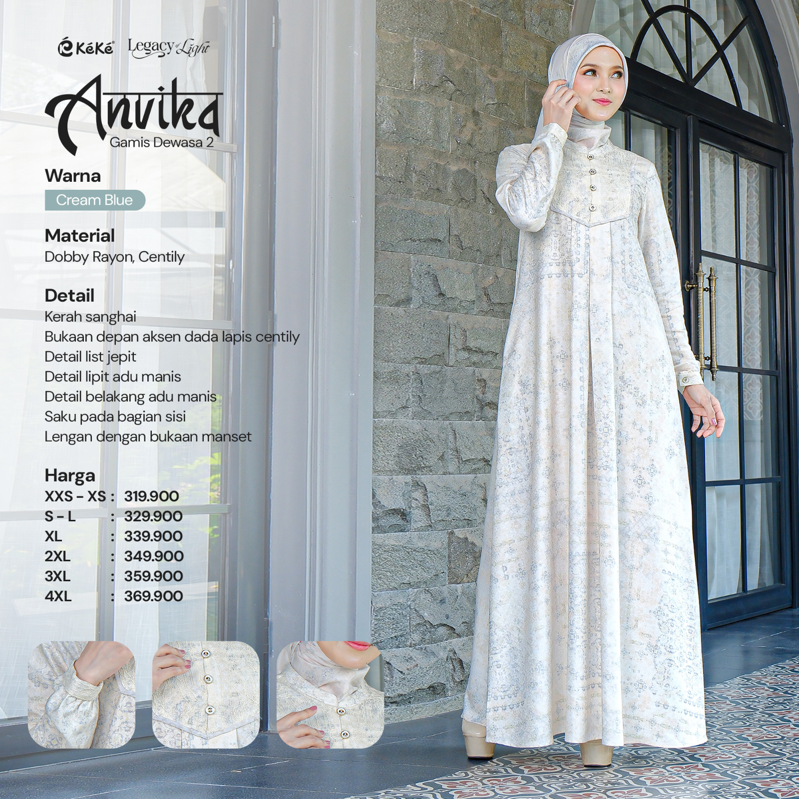 KEKE GDK 2 SR ANVIKA CREAM BLUE
